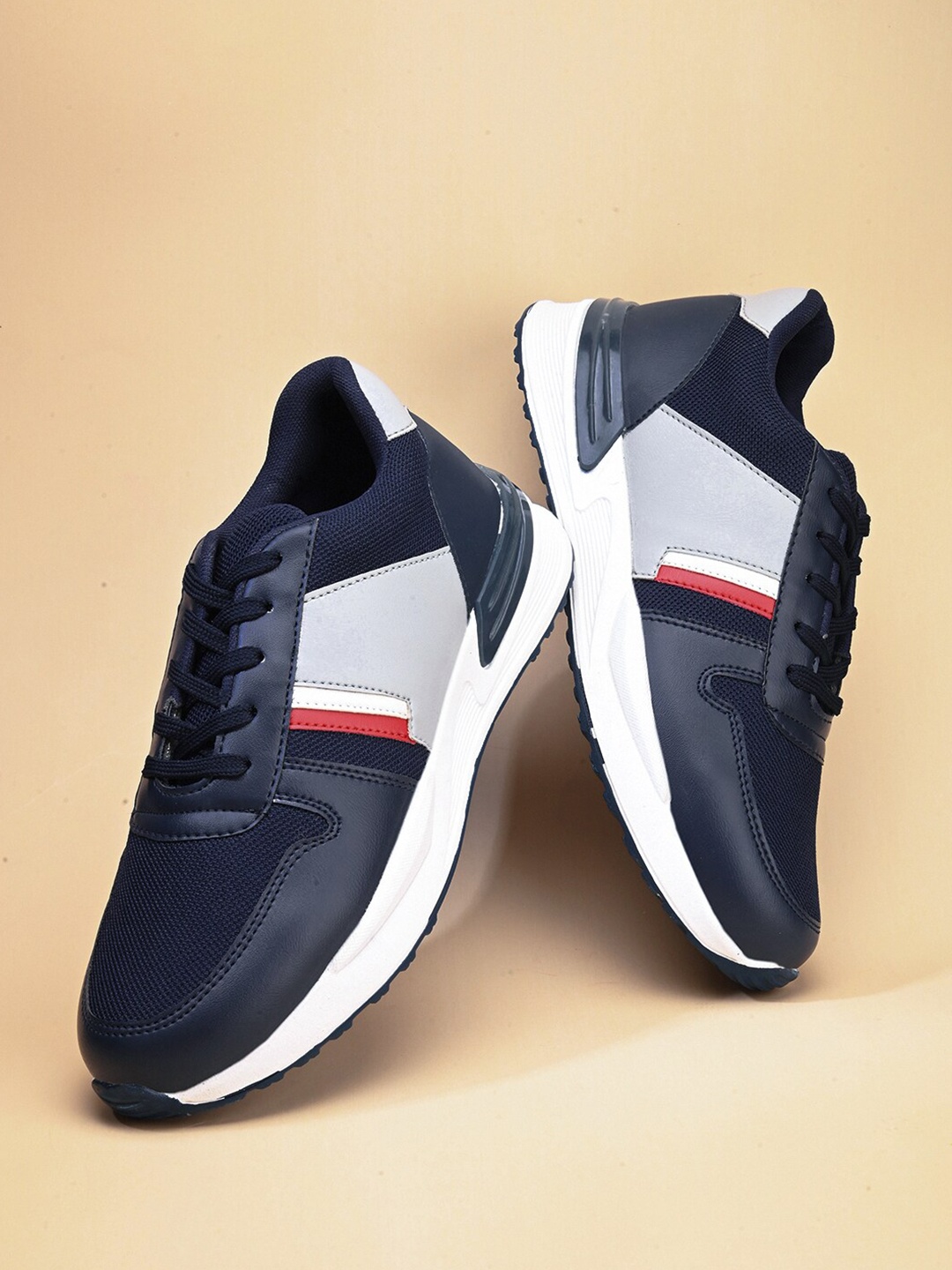

Mast & Harbour Blue Men Colourblocked Sneakers