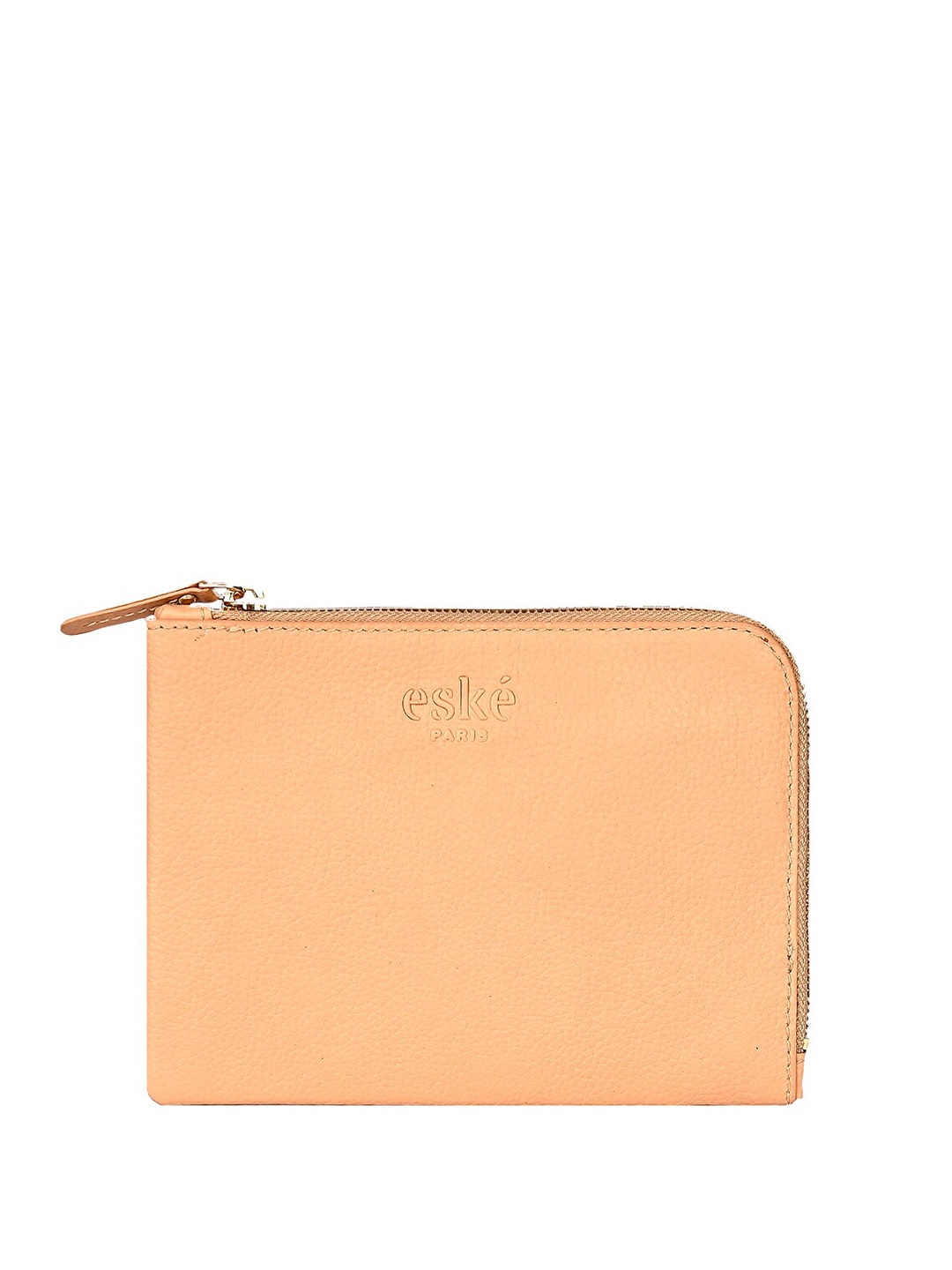 

Eske Textured Leather Travel Pouch, Beige