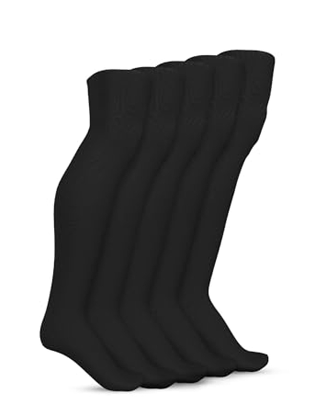 

TalkingSox Women Pack Of 5 Sheer Thigh High Stockings, Black