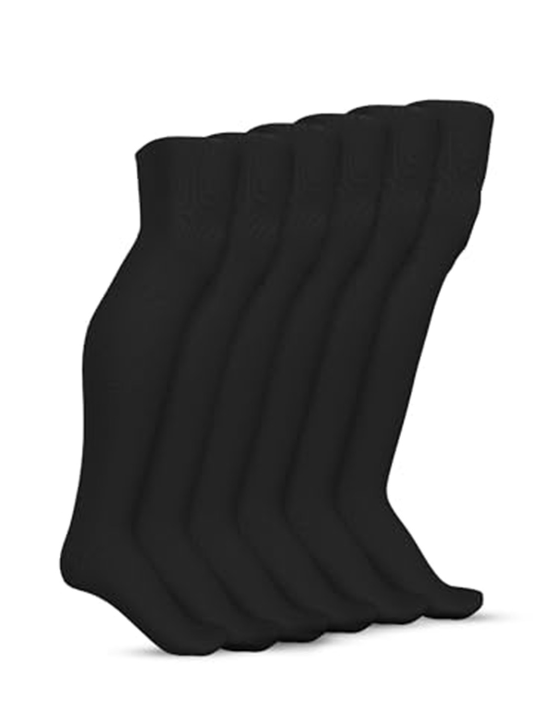 

TalkingSox Women Pack Of 6 Thigh High Stockings, Black
