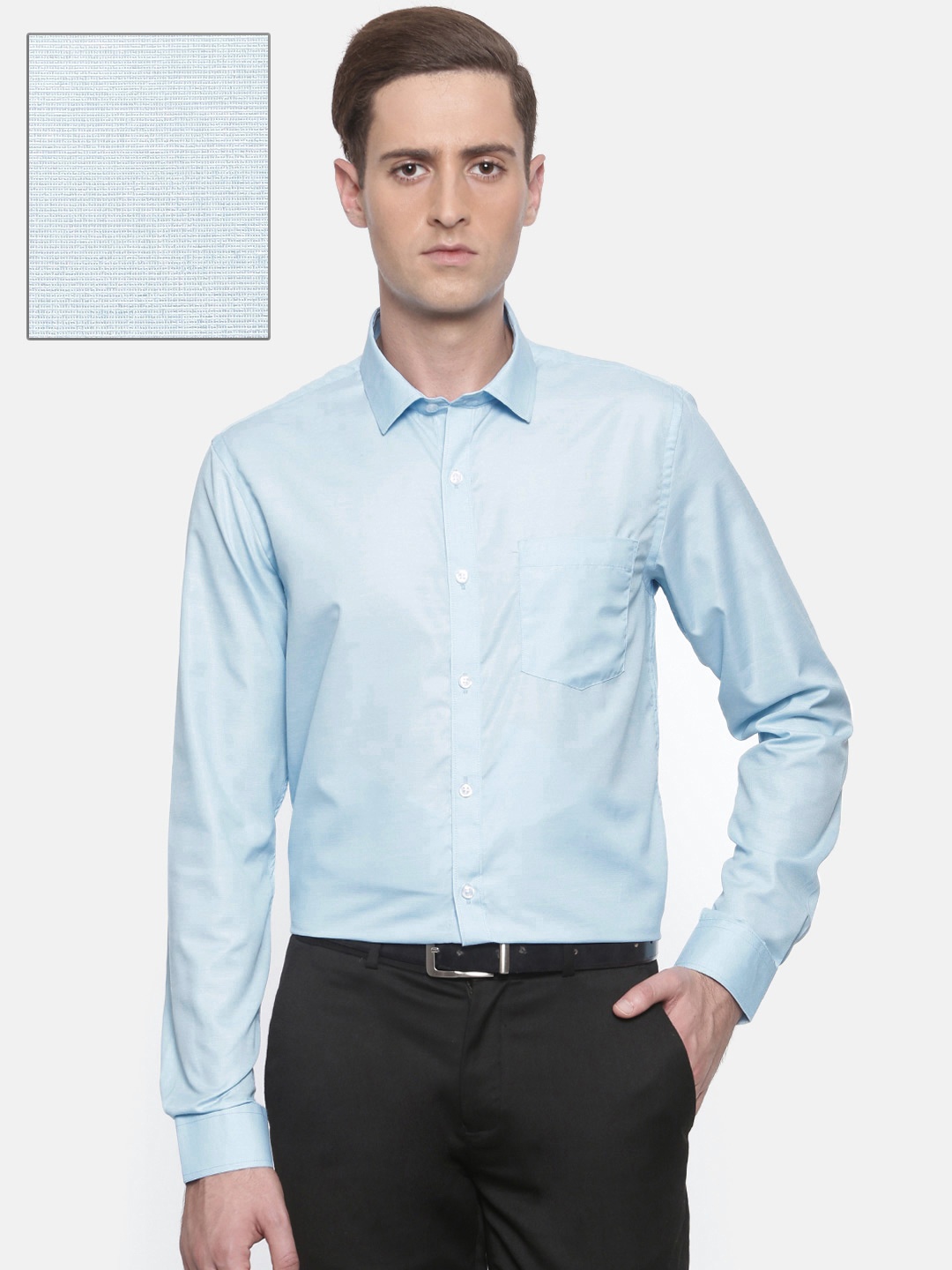 

Excalibur Men Blue Slim Fit Solid Formal Shirt