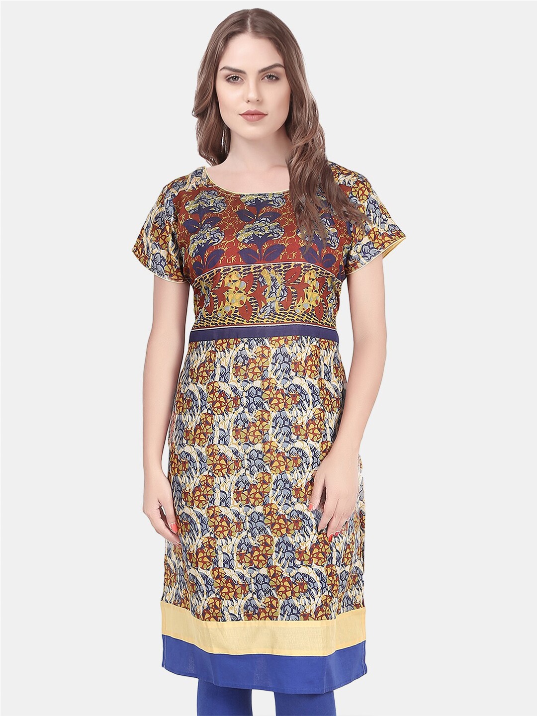 

URG Women Brown Paisley Printed Cotton Kurta