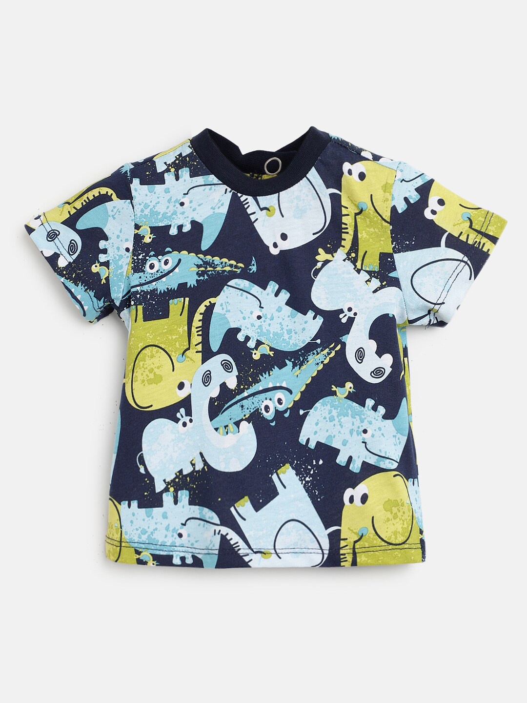 

Chicco Boys Printed Round Neck Short Sleeves T-shirt, Blue