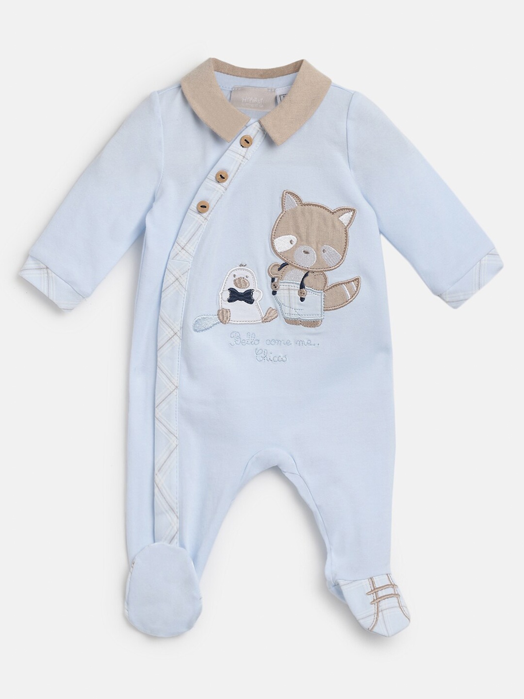 

Chicco Infant Boys Graphic Printed Sleepsuit, Blue