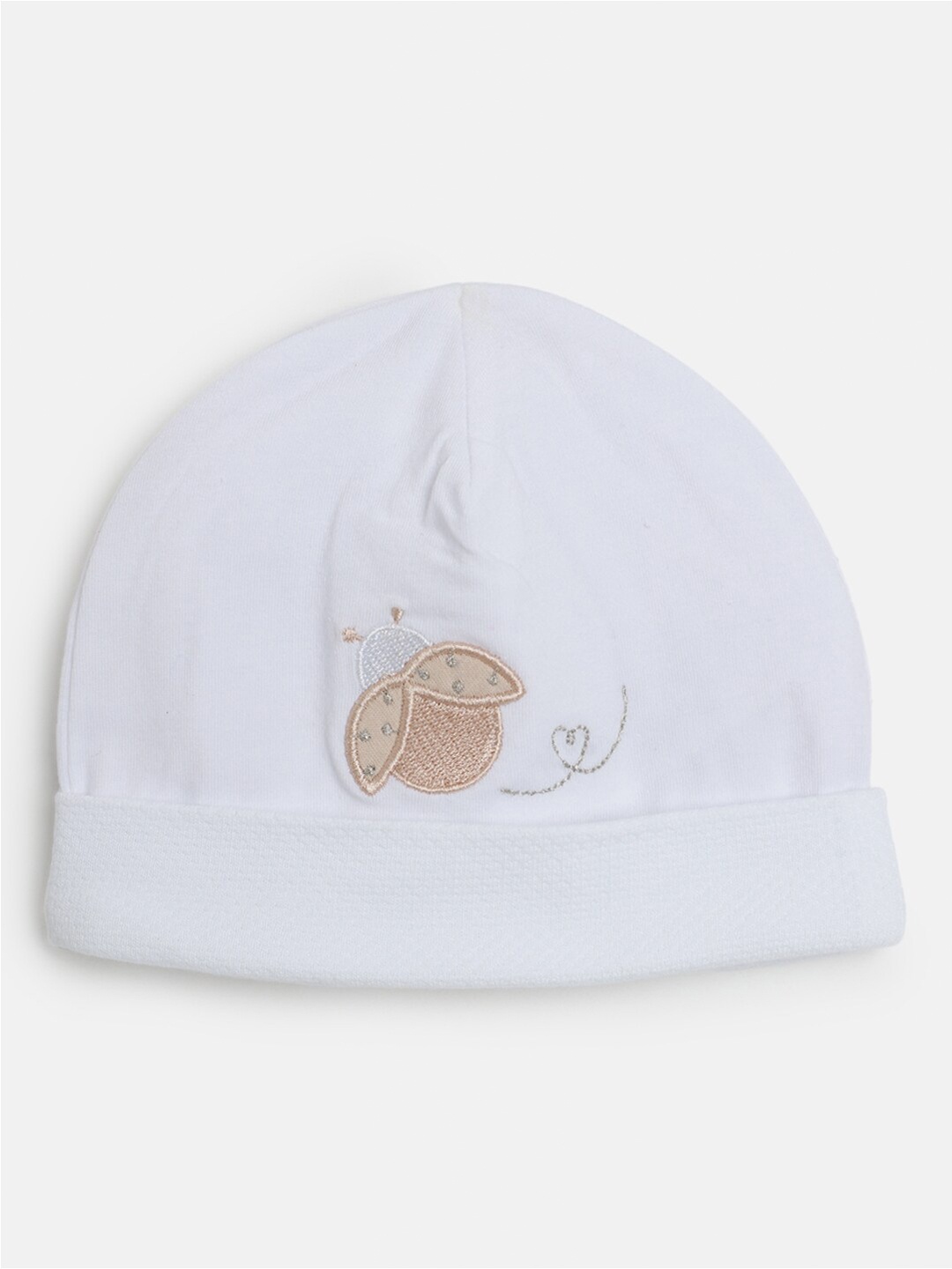 

Chicco Girls Embroidered Beanie, White
