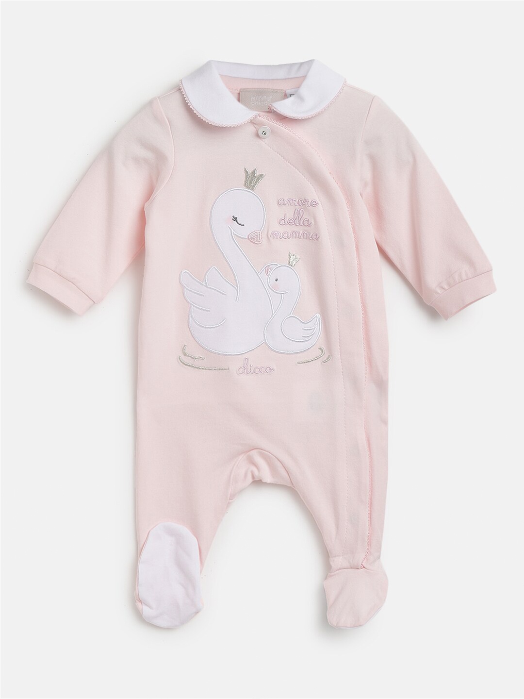 

Chicco Infant Girls Graphic Printed Sleepsuit, Pink
