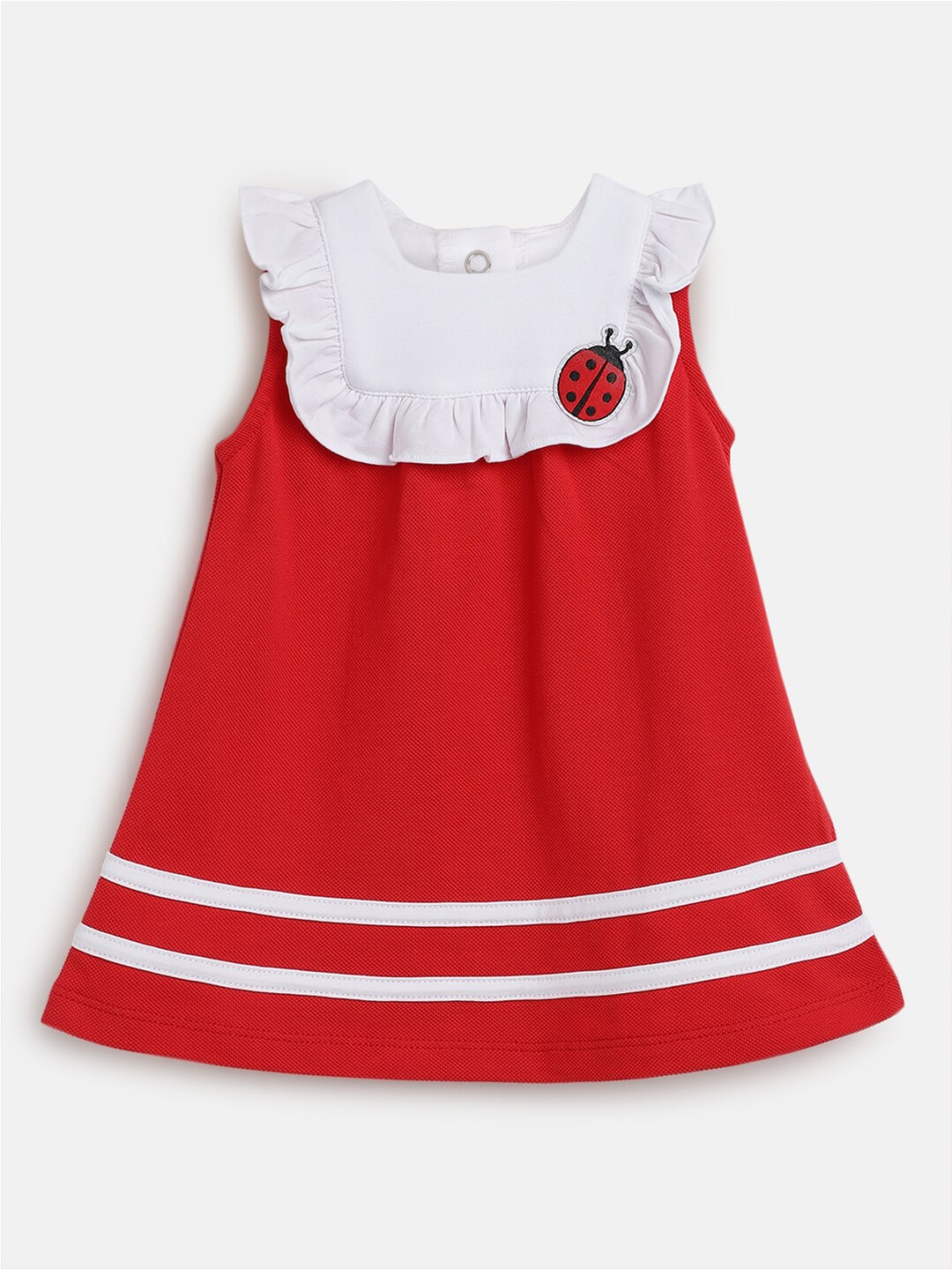 

Chicco Girls Cotton Applique A-Line Dress, White
