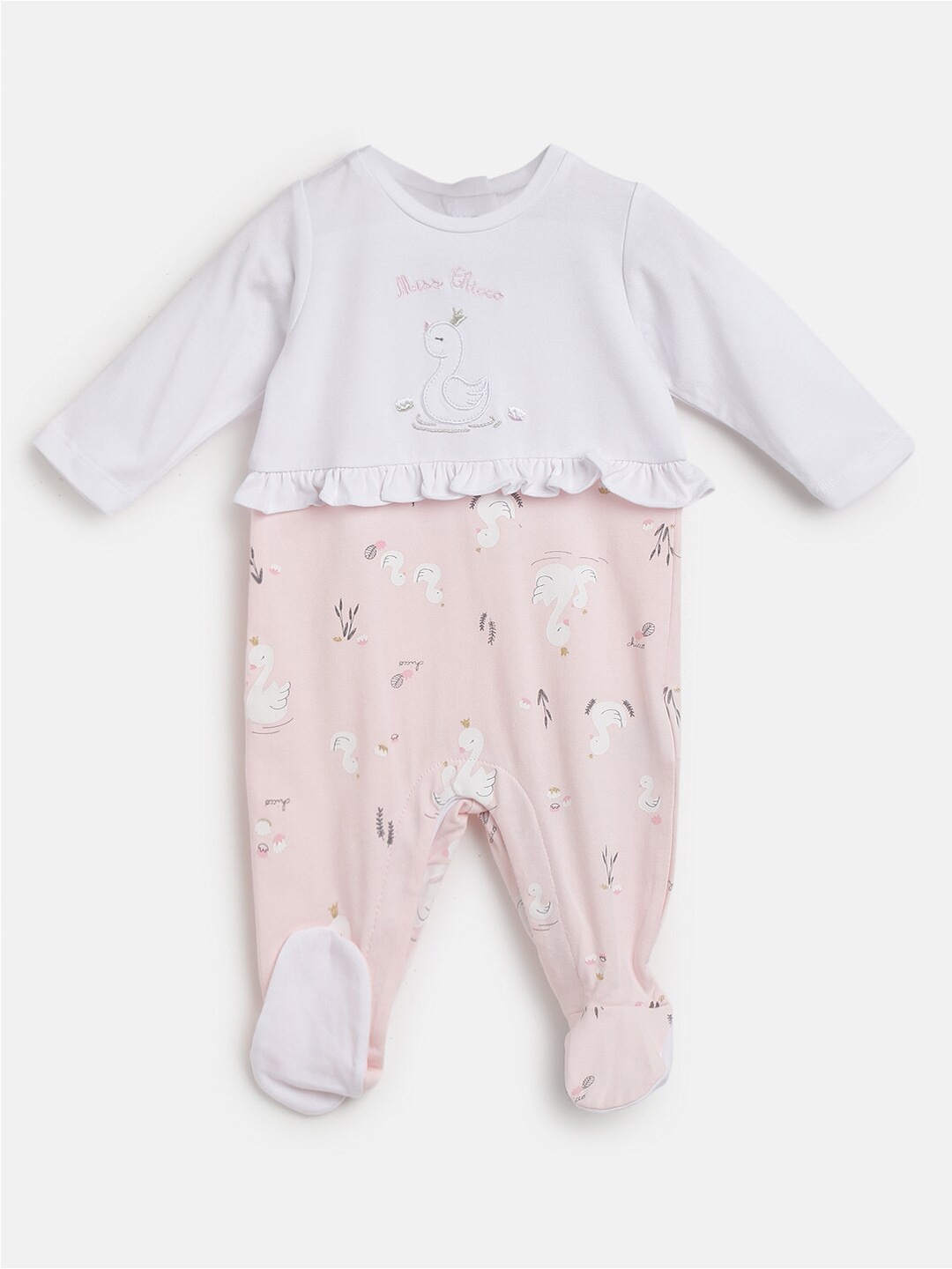 

Chicco Infant Girls Graphic Printed Sleepsuit, Pink
