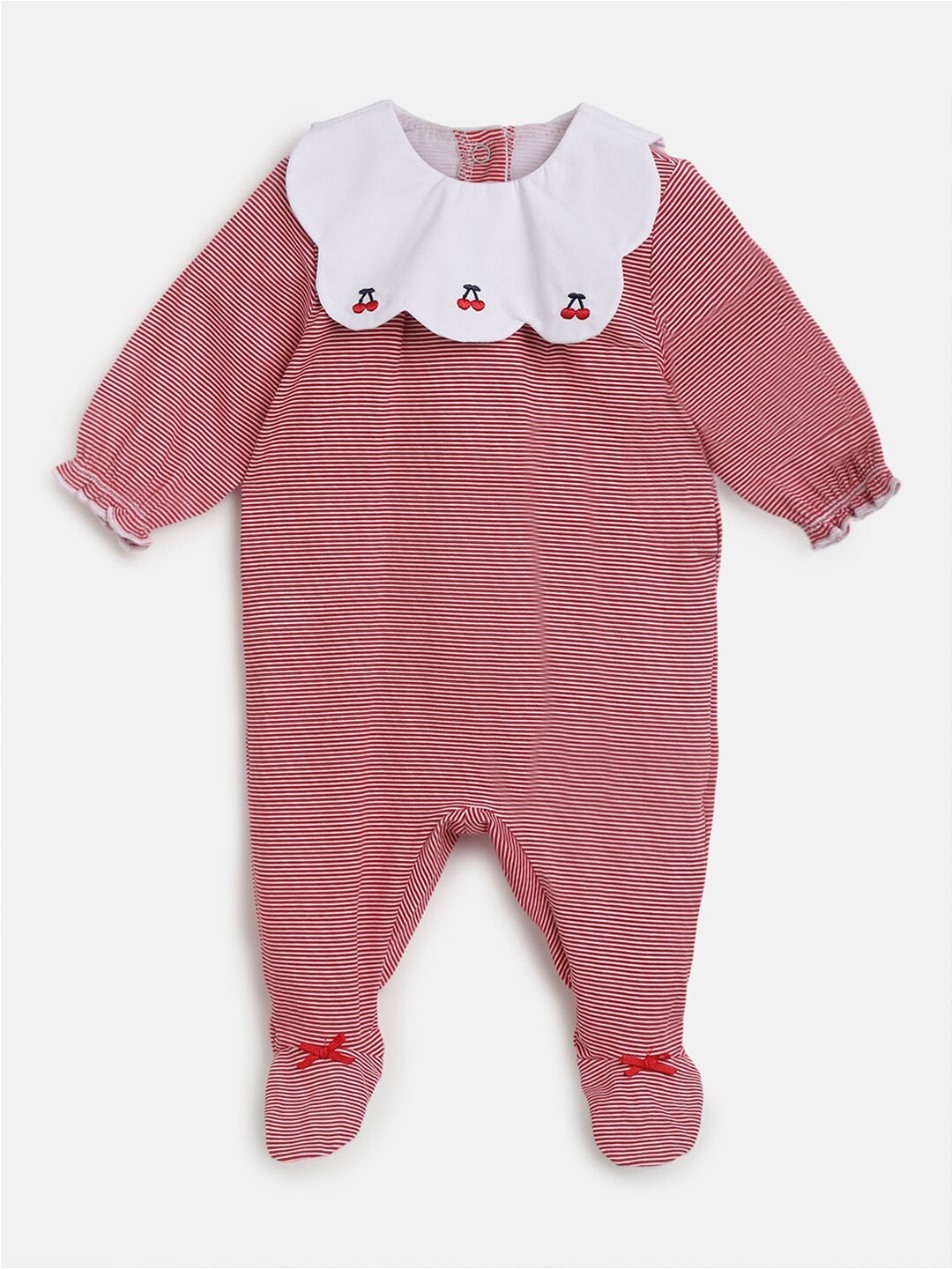 

Chicco Infant Girls Striped Sleepsuit, Red