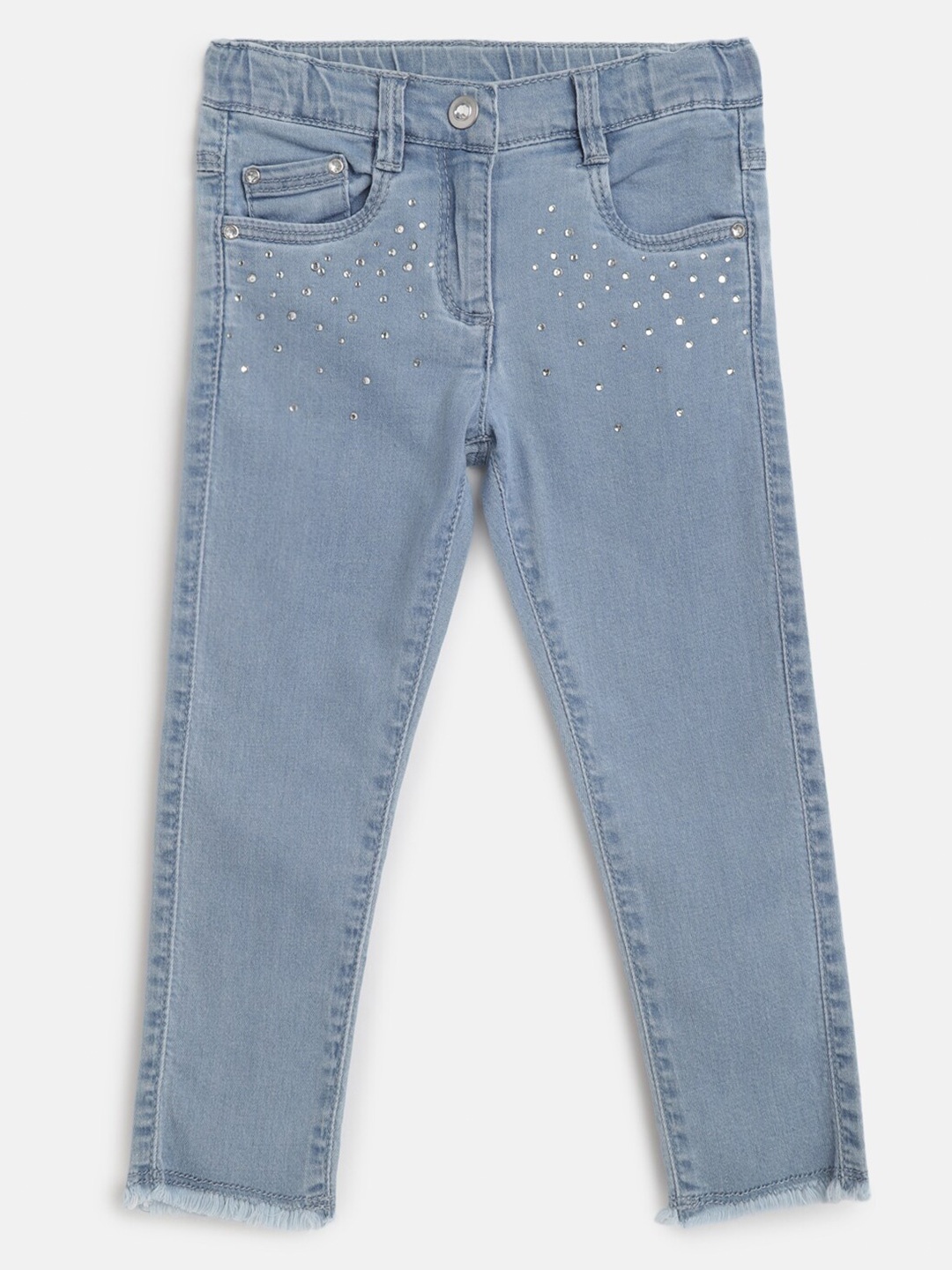 

Chicco Girls Mid Rise Clean Look Cotton Jeans, Blue