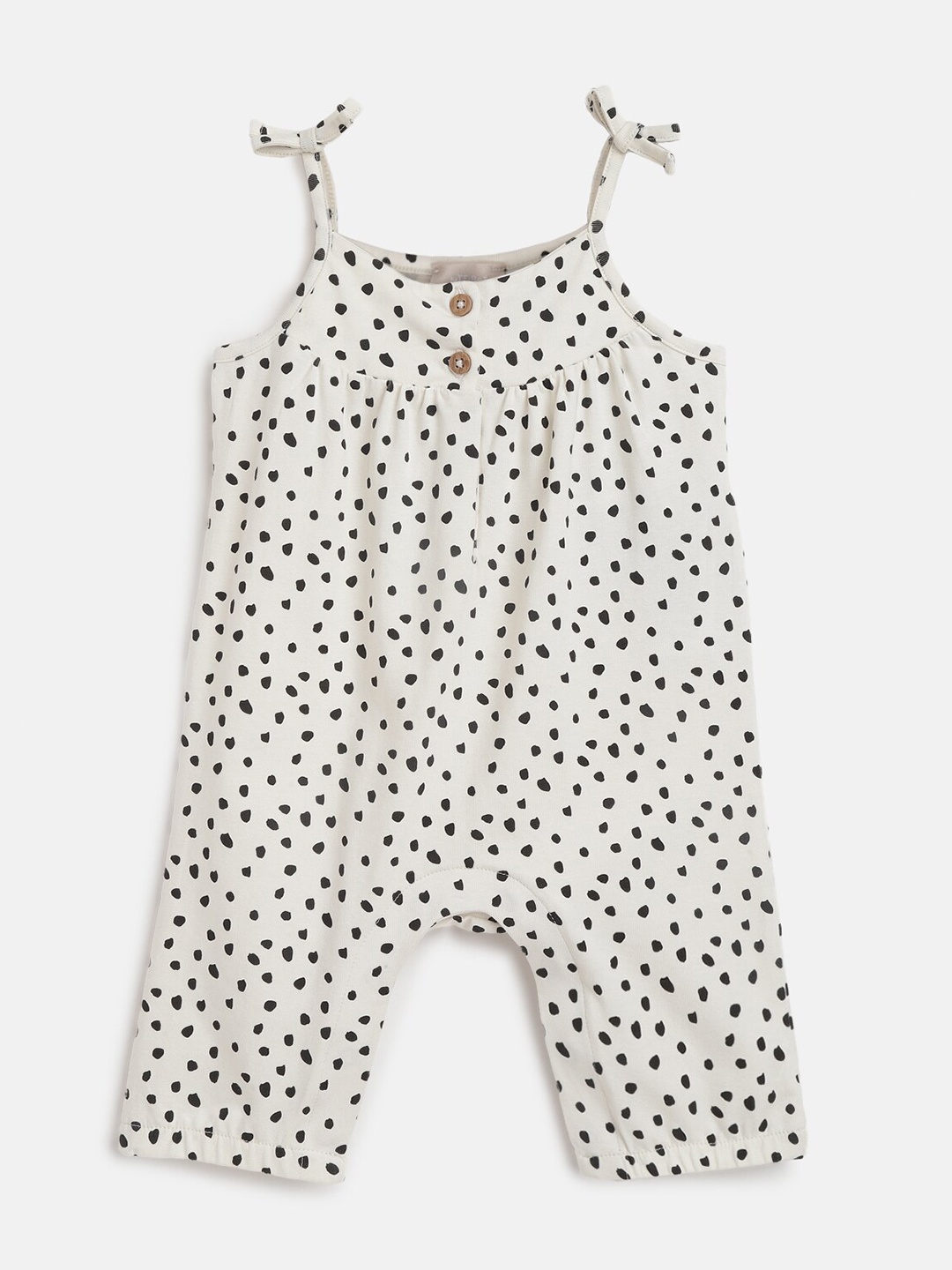 

Chicco Infant Girls Geometric Printed Dungarees, White
