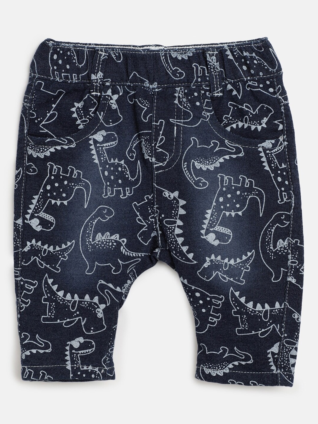 

Chicco Infant Boys Mid-Rise Relaxed Fit Conversational Printed Trousers, Navy blue