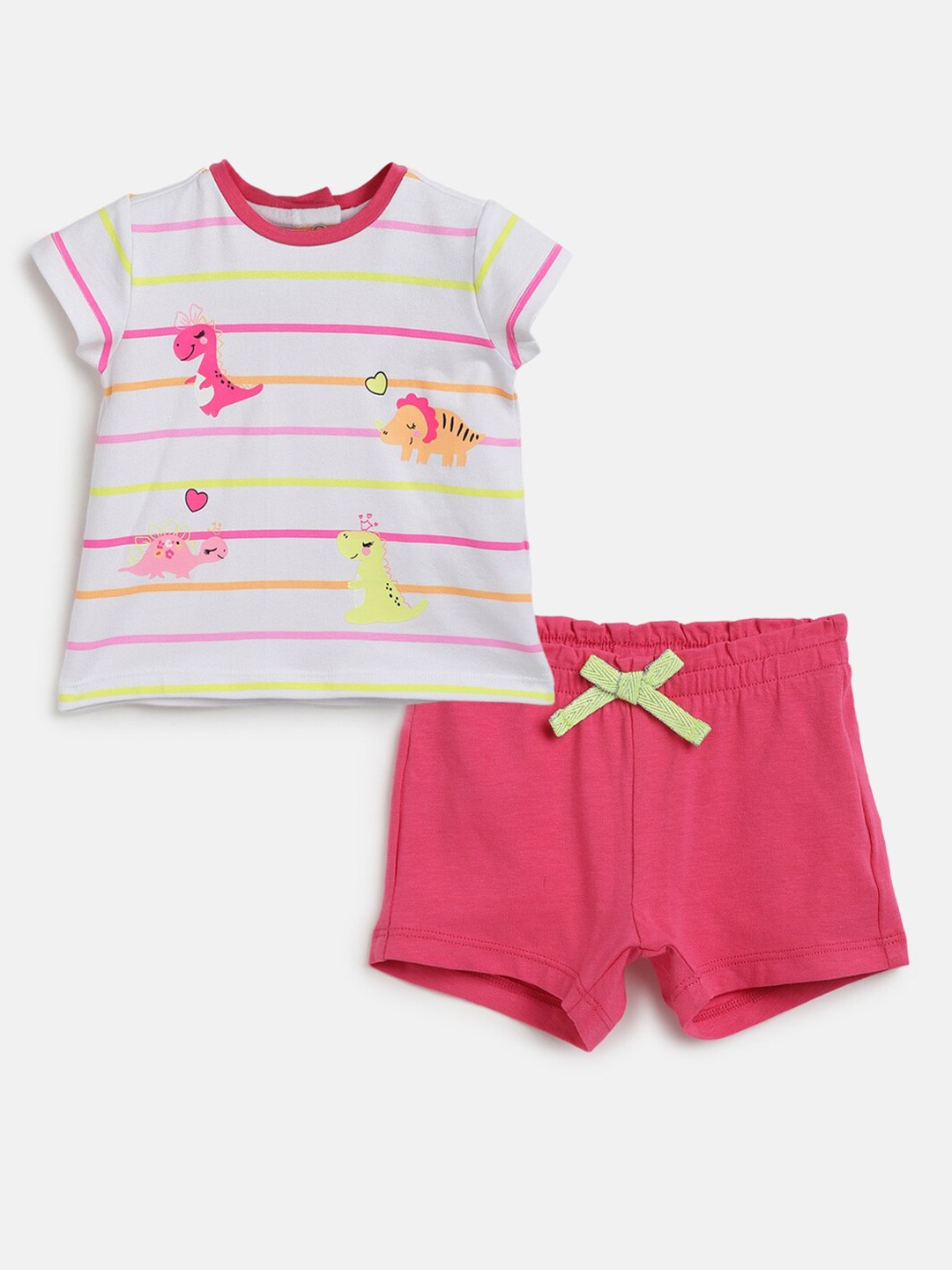 

Chicco Girls Striped T-shirt With Trousers, White
