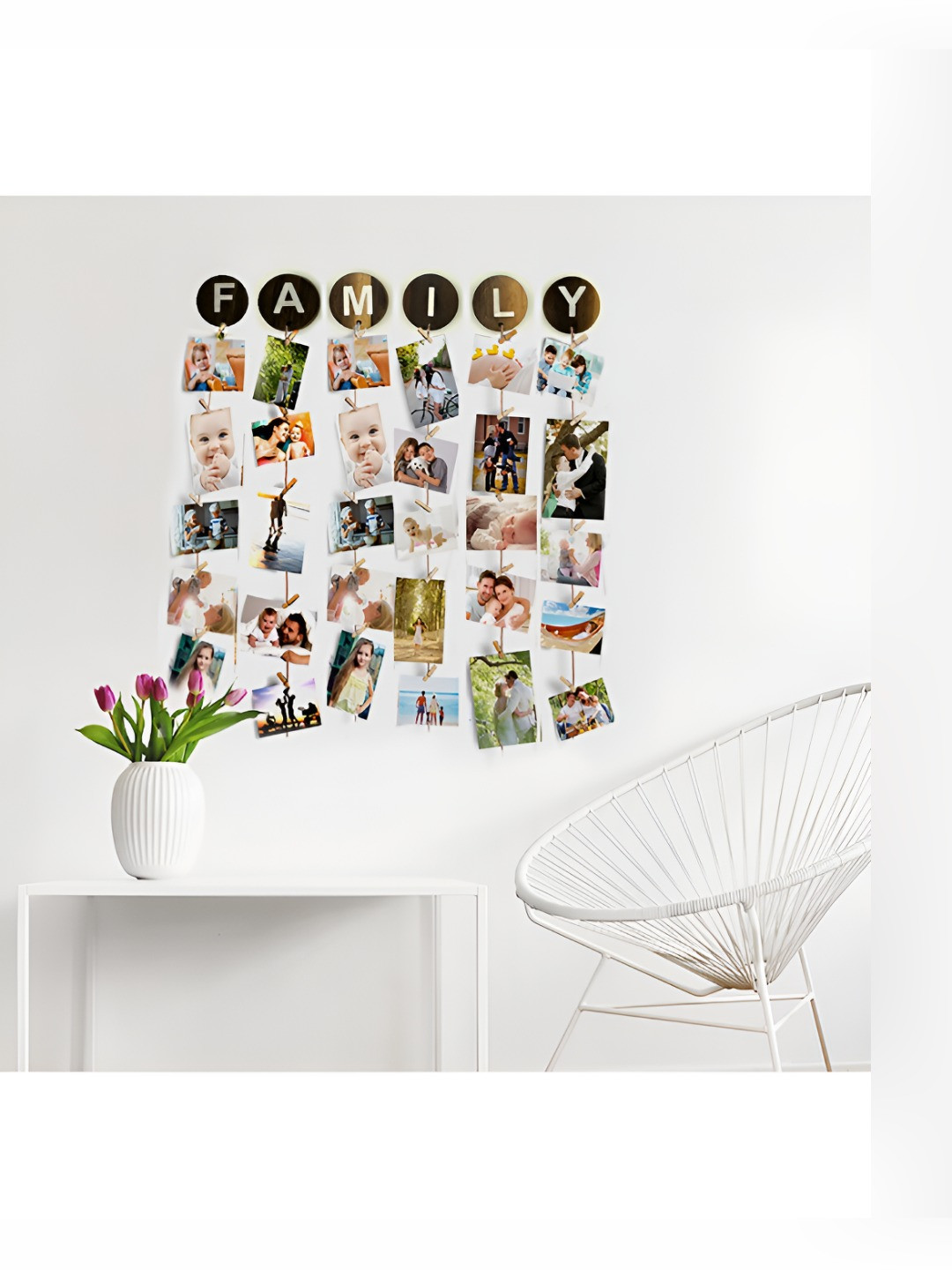 

VAH Kya Bat Hai !! Brown Wooden Wall Photo Frames With Clips
