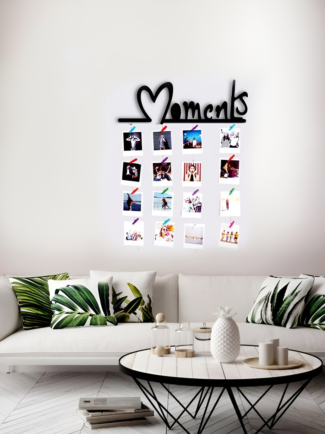 

VAH Kya Bat Hai !! Black Photos Display Hanging Wooden Photo Frame with Clips