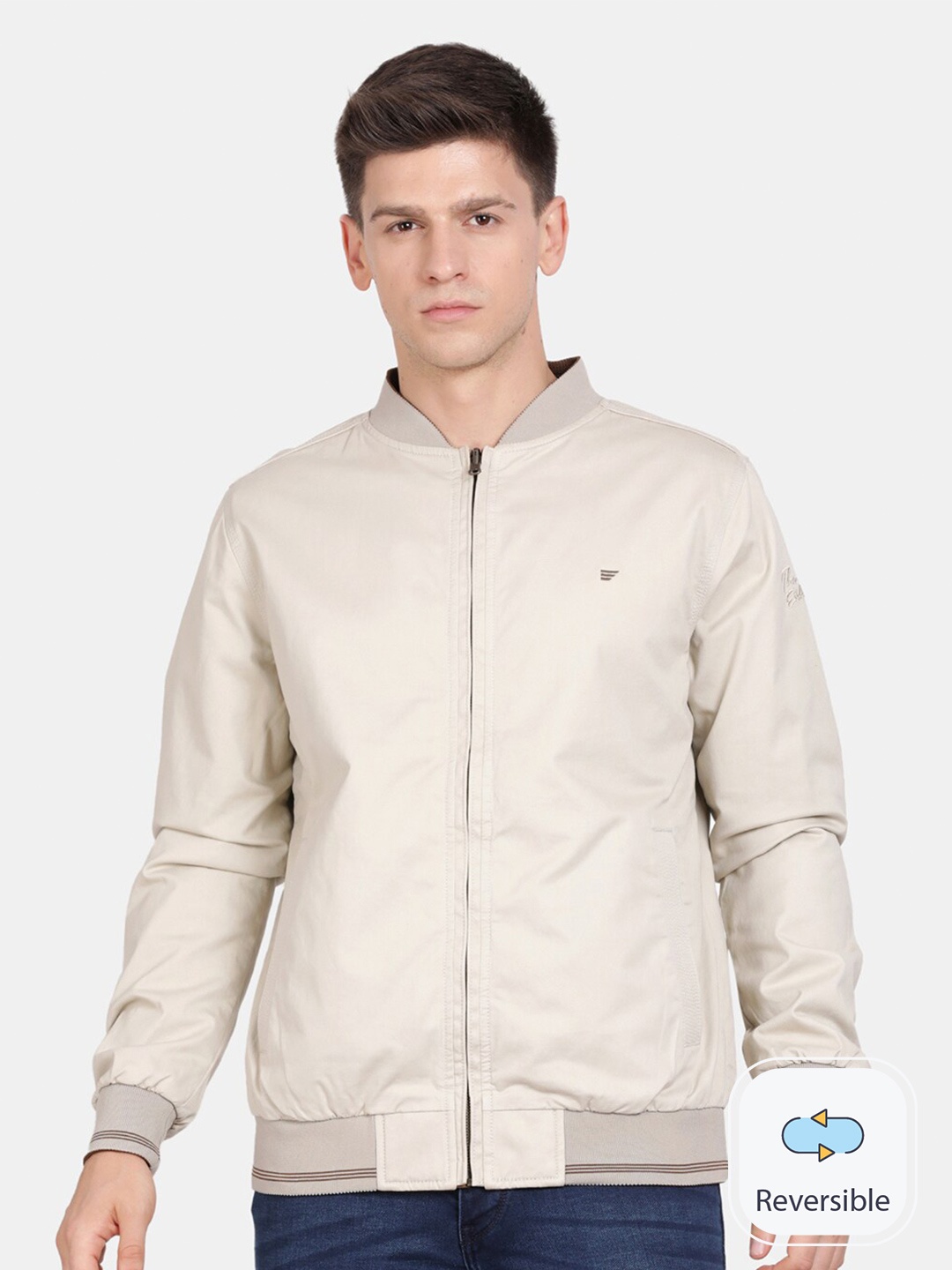 

t-base Reversible Bomber Jacket, Beige