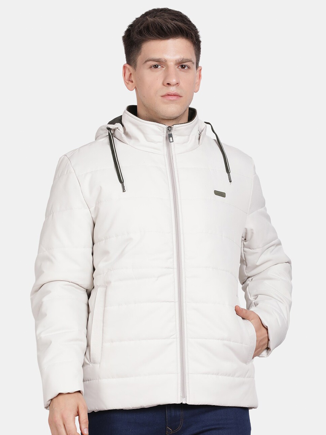 

t-base Hooded Insulator Puffer Jacket, Off white