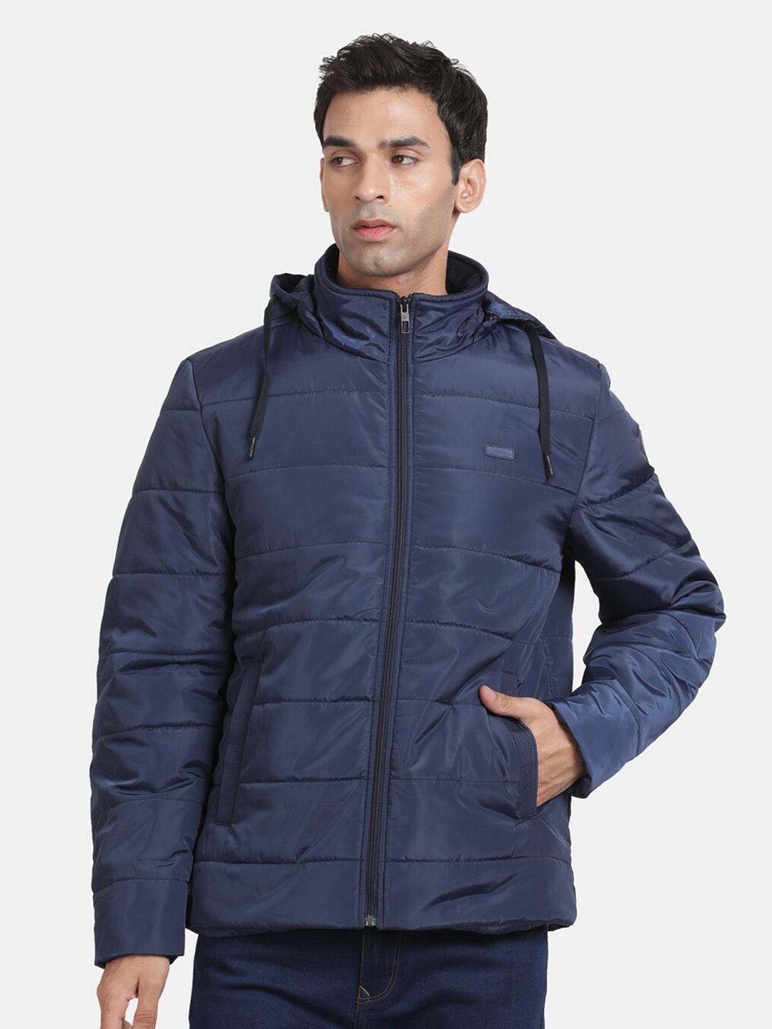 

t-base Hooded Insulator Puffer Jacket, Navy blue