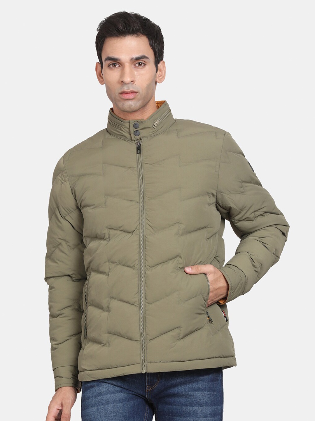 

t-base Mock Collar Insulator Padded Jacket, Grey