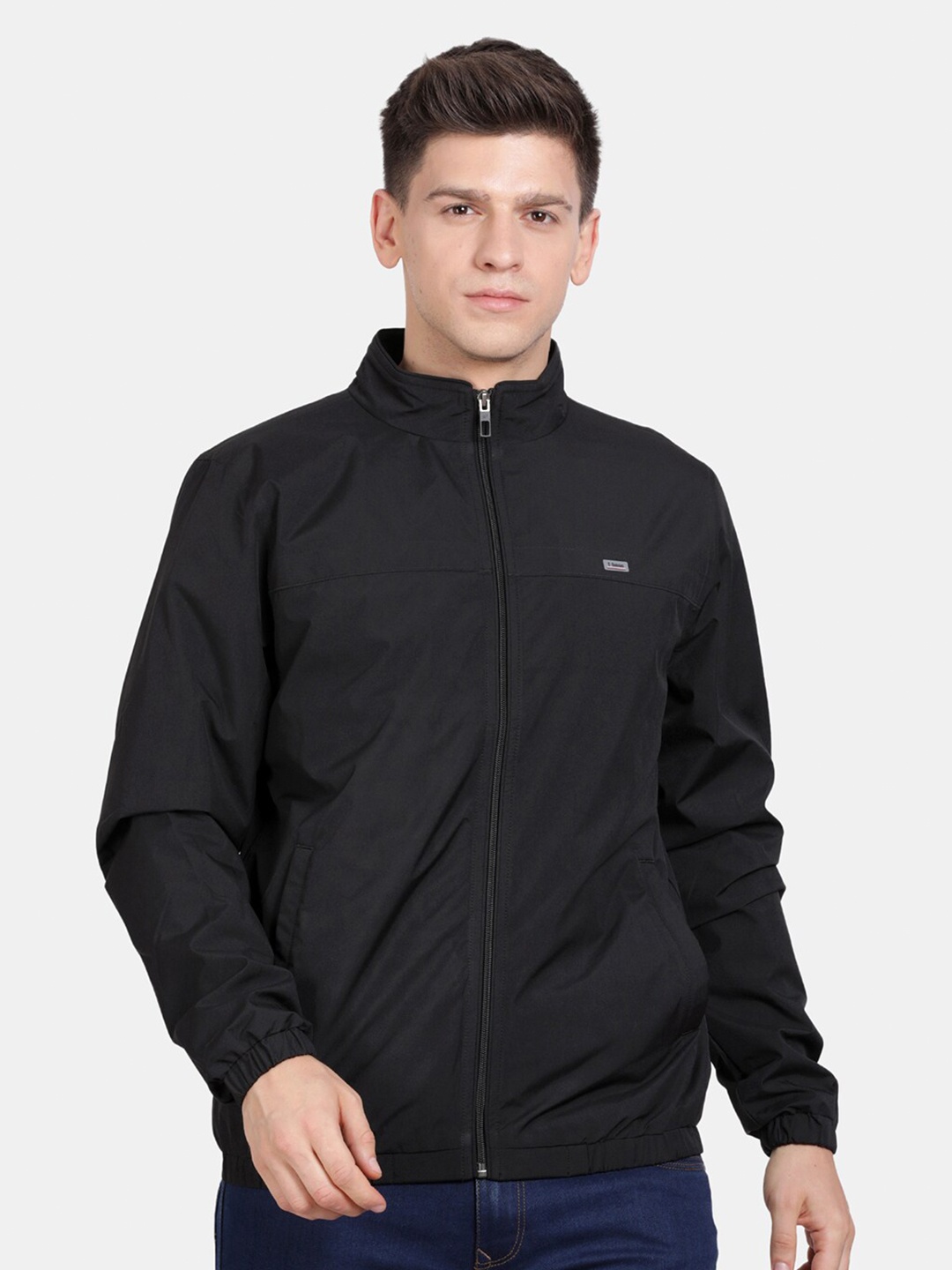 

t-base Mock Collar Lightweight Padded Jacket, Black