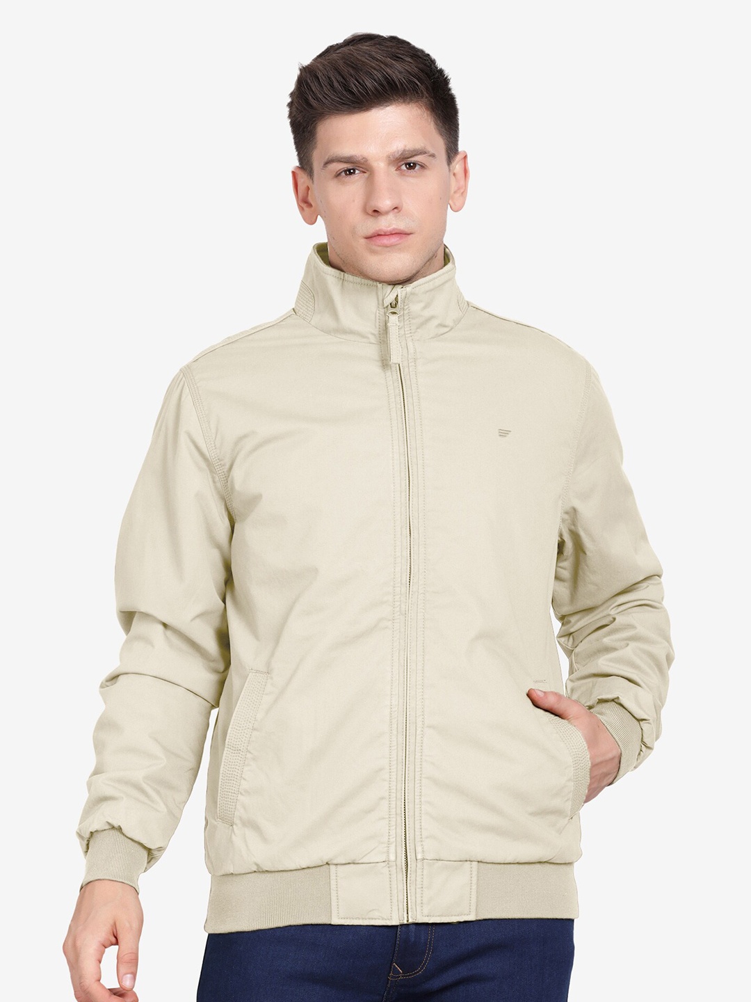 

t-base Insulator Pure Cotton Bomber Jacket, White