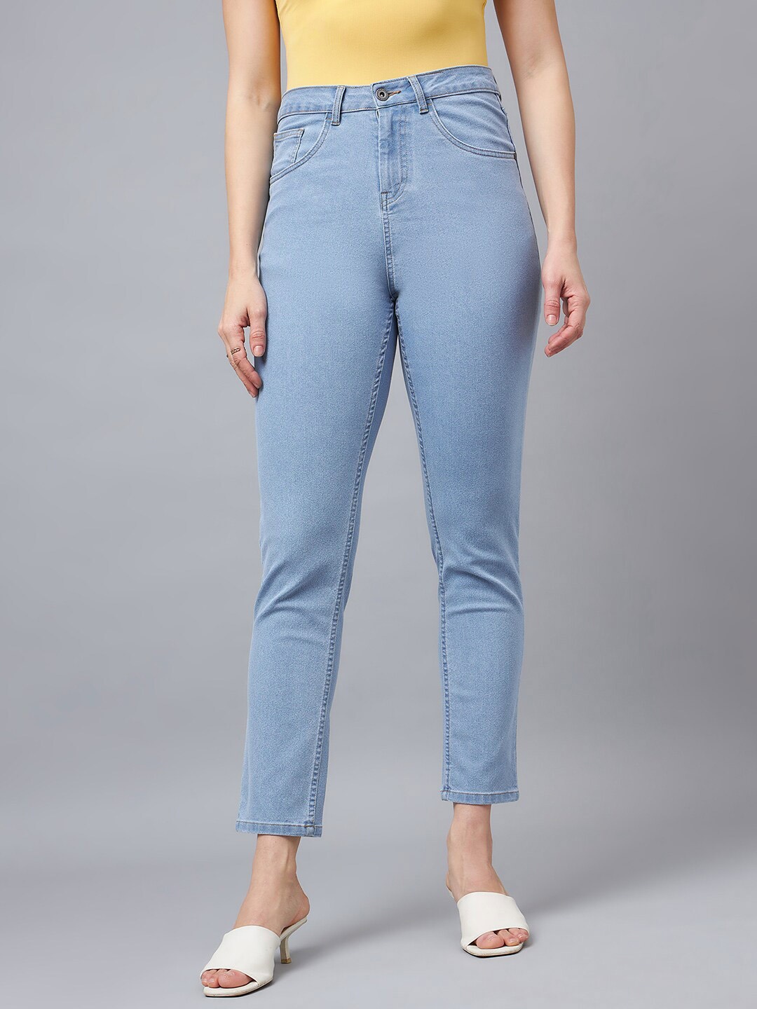

Chemistry Women Comfort Boyfriend Fit High-Rise Stretchable Jeans, Blue