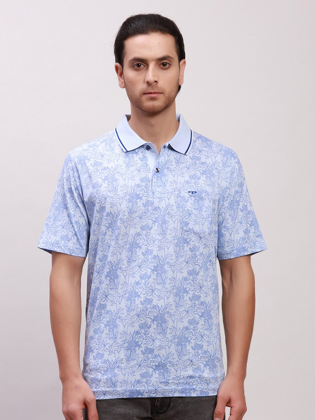 

ColorPlus Polo Collar Pockets T-shirt, Blue