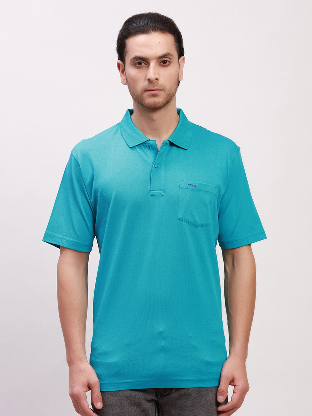 

ColorPlus Polo Collar Pockets T-shirt, Blue