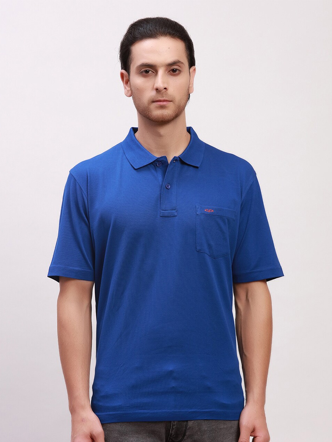 

ColorPlus Polo Collar Pockets T-shirt, Blue