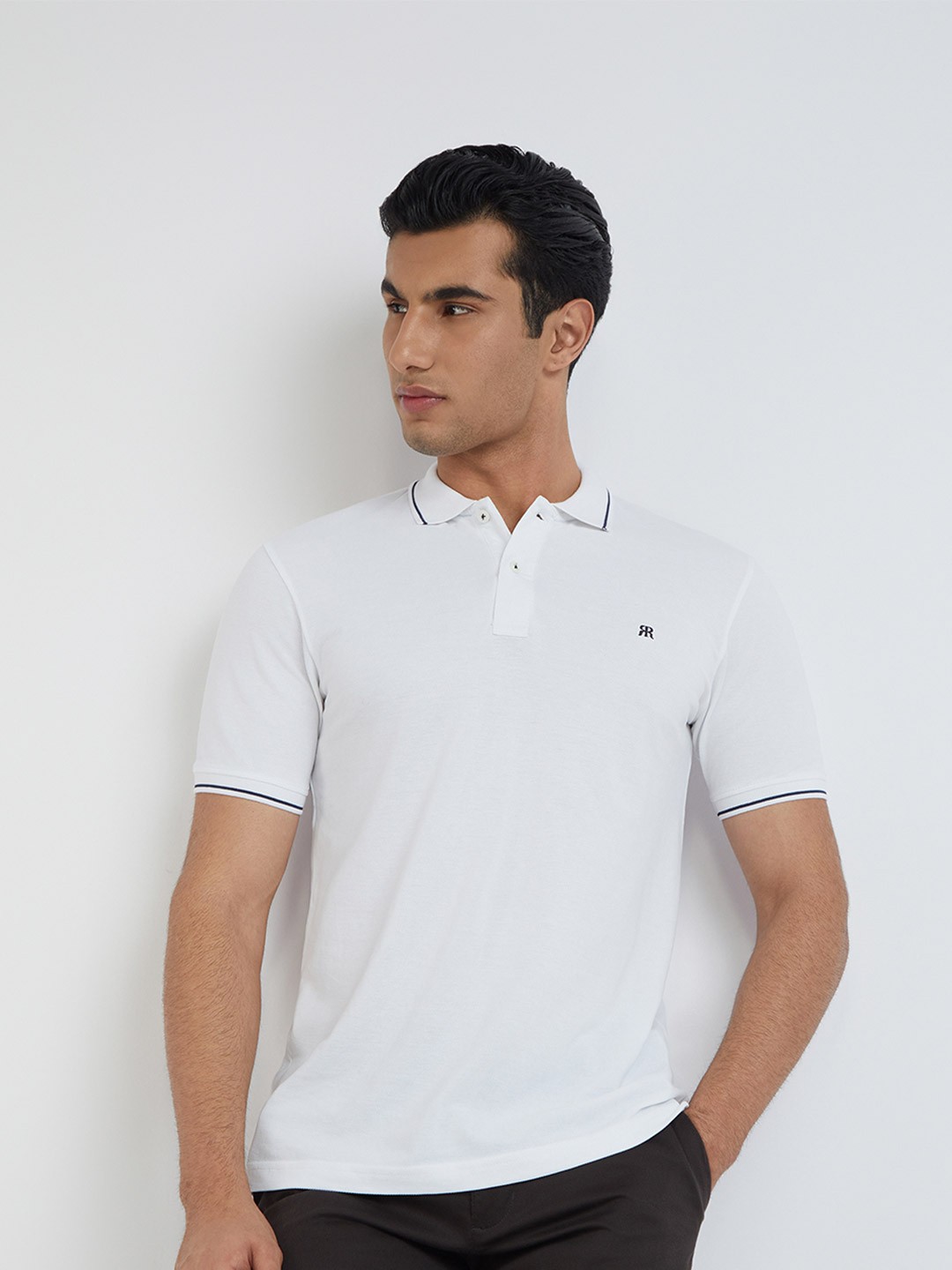 

Raymond Polo Collar Cotton Casual T-shirt, White