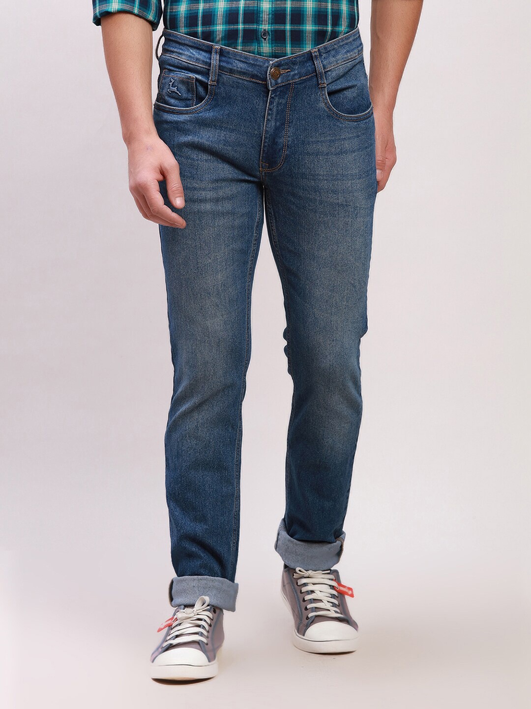 

Parx Men Tapered Fit Heavy Fade Jeans, Blue