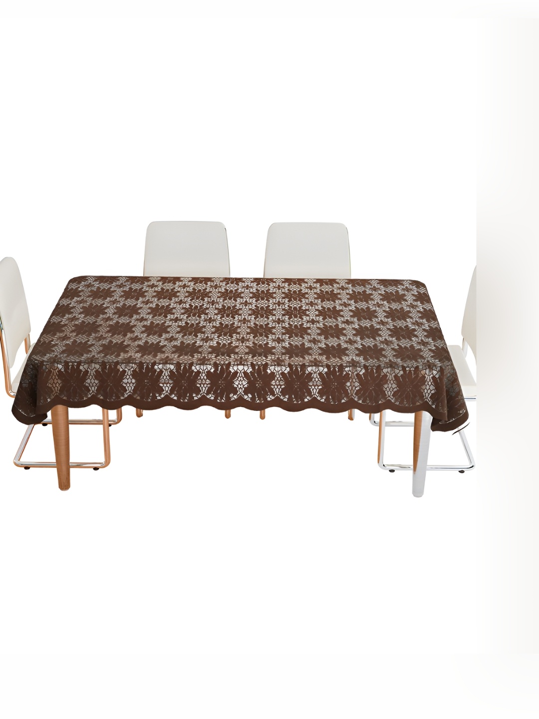 

Kuber Industries Brown Floral 2.28 m x 1.52 m Cotton Table Cover