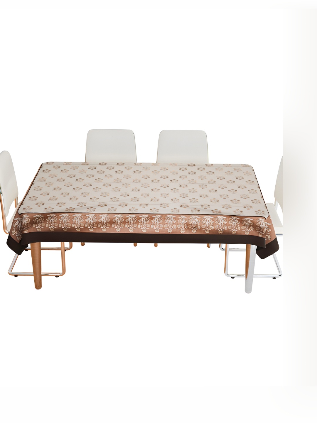

Kuber Industries Brown & White Ethnic Motifs 2.28 m x 1.52 m Cotton Table Cover