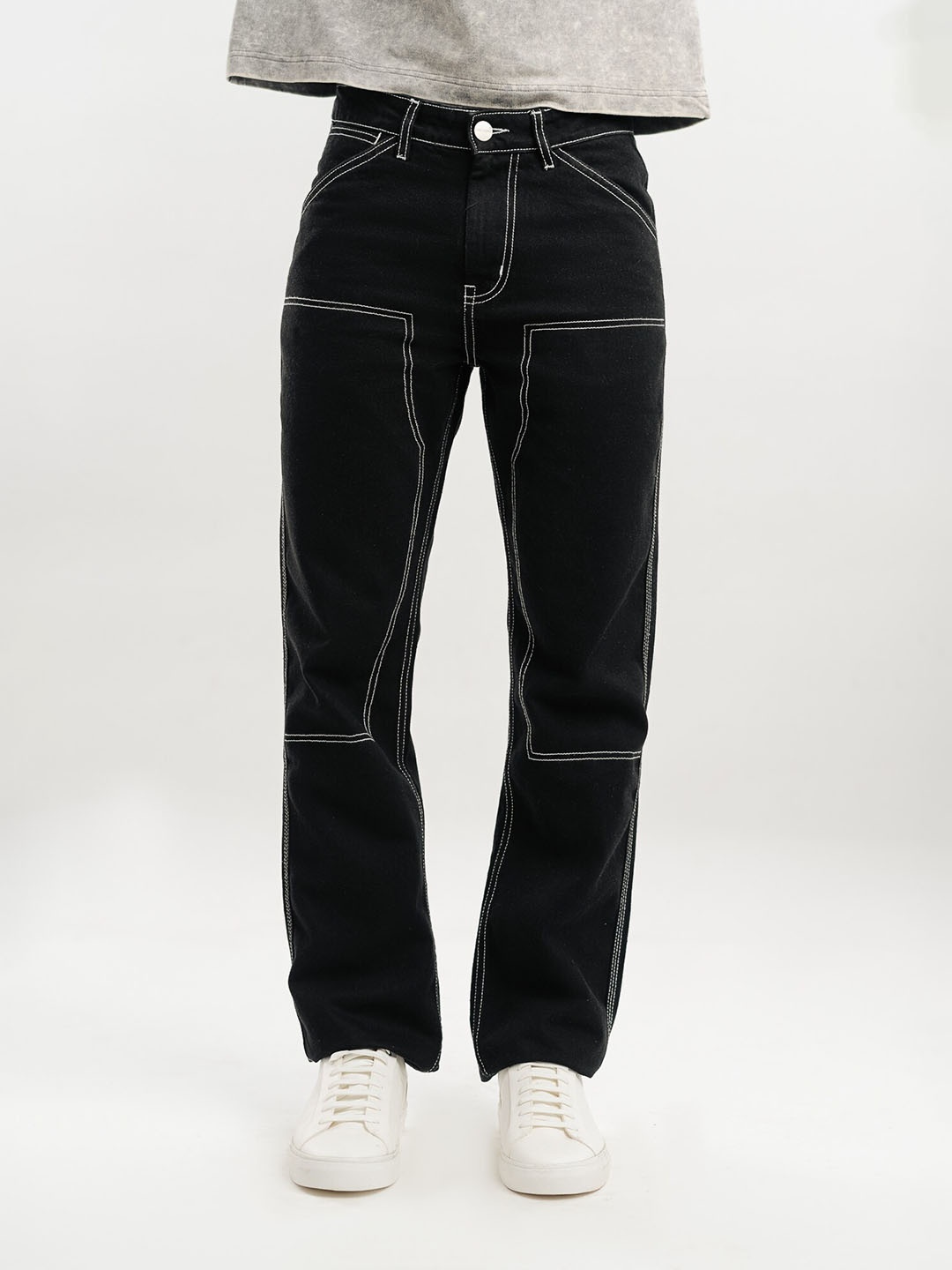 

FREAKINS Men Black Mid-Rise Clean Look Pure Cotton Jeans
