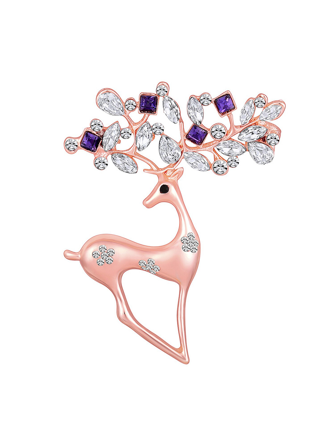 

Mahi Cute Deer-Shaped Lapel Pin Brooch, Rose gold