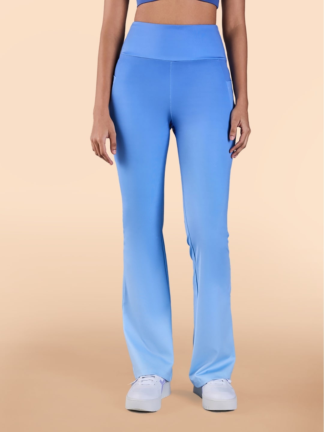 

KICA Second SKN High-Rise Ombre Flare Pants With Side Pockets, Blue
