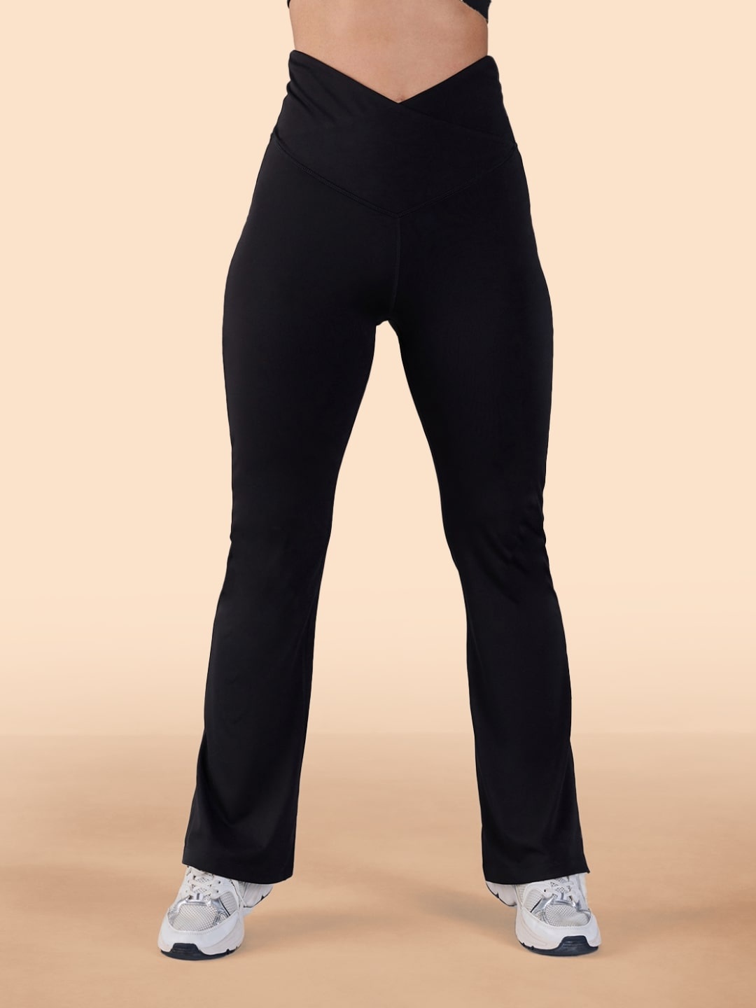 

KICA Winter Collection Women Flared Mid-Rise Track Pants, Black