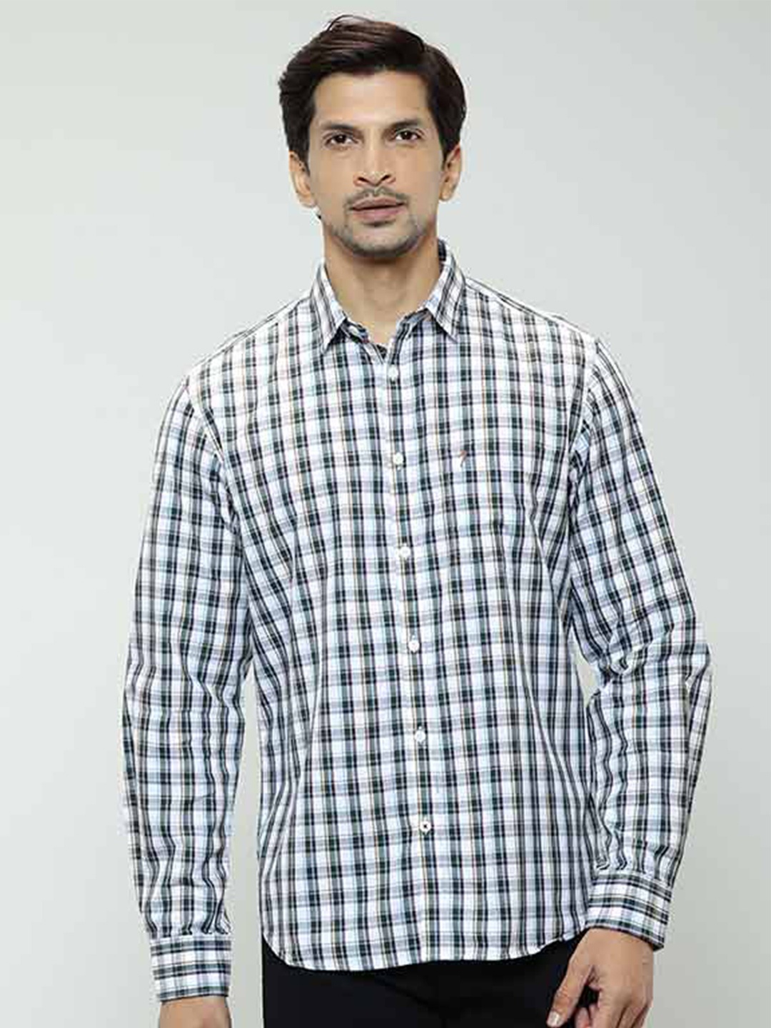 

Indian Terrain Spread Collar Slim Fit Cotton Casual Shirt, White