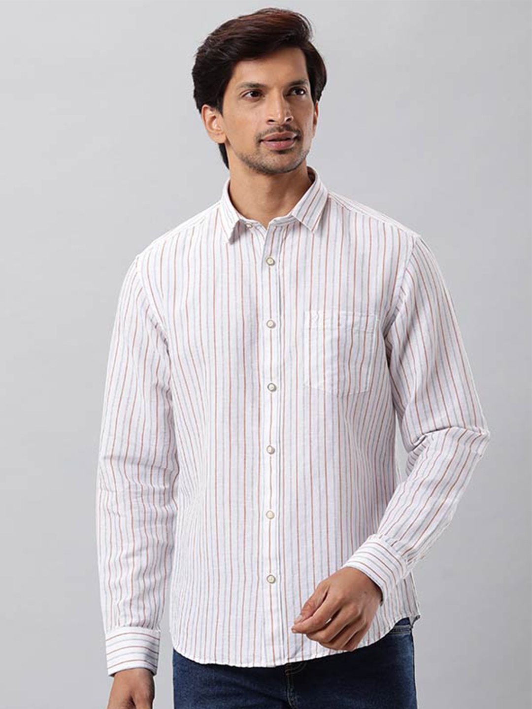 

Indian Terrain Spread Collar Slim Fit Casual Shirt, White