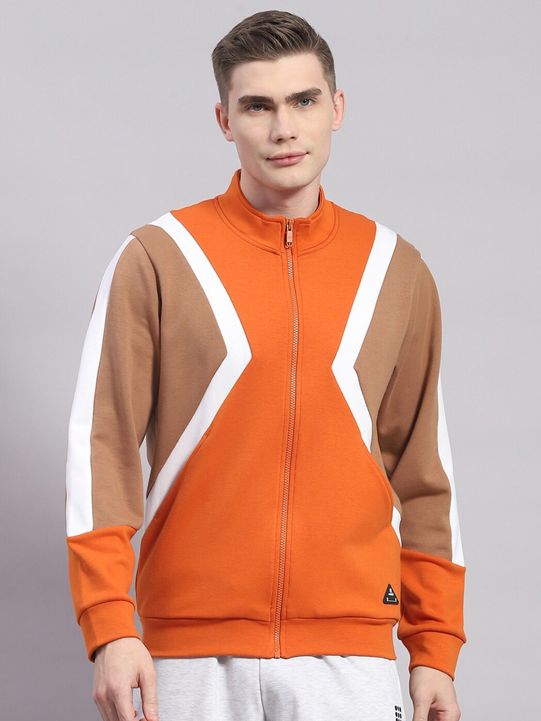 

rock.it Colourblocked Front-Open Sweatshirt, Orange