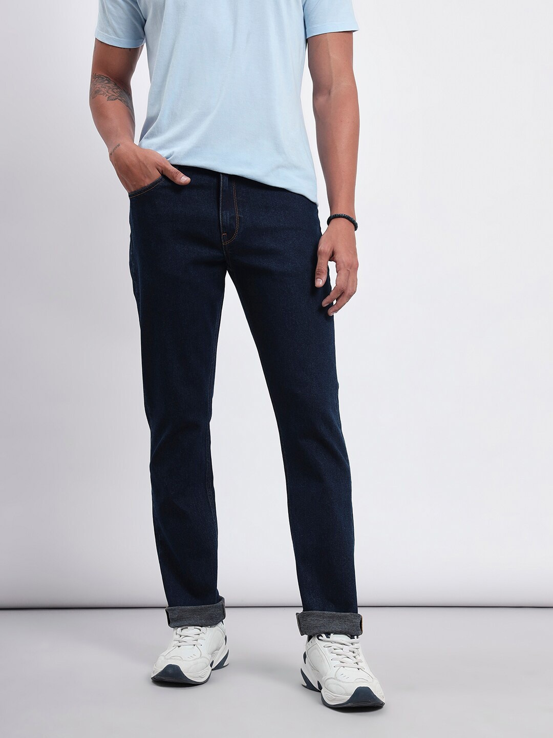 

Lee Men Slim Fit Clean Look Stretchable Jeans, Blue