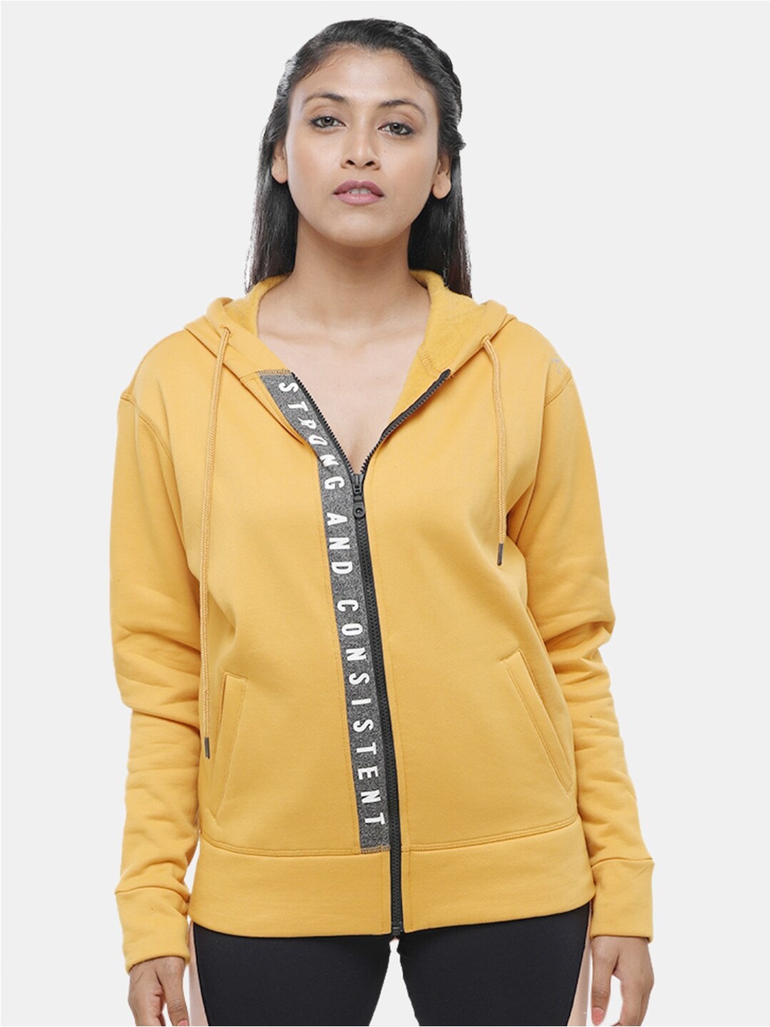 

Lovable Sport Typography Printed Hooded Sporty Jacket, Mustard