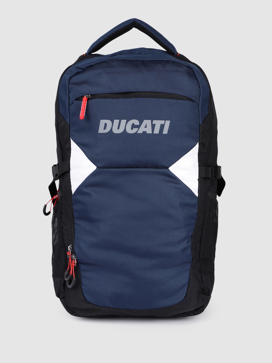 Ducati Unisex Brand Logo Printed Backpack, Navy blue