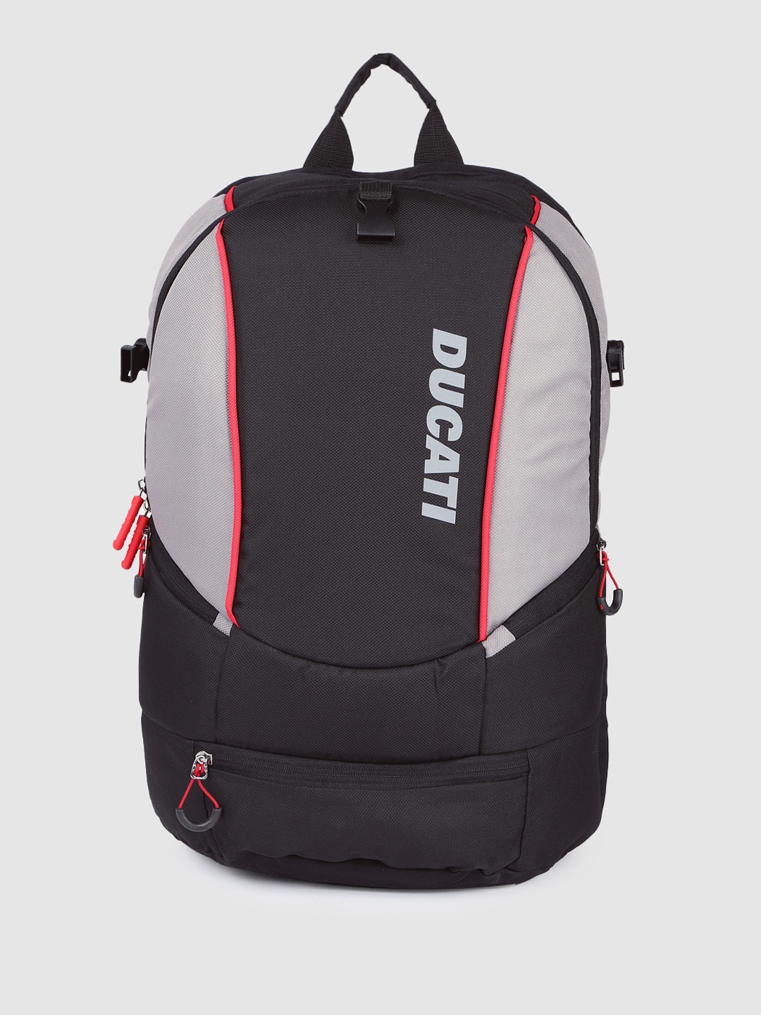 Ducati Unisex Brand Logo Printed Backpack, Black