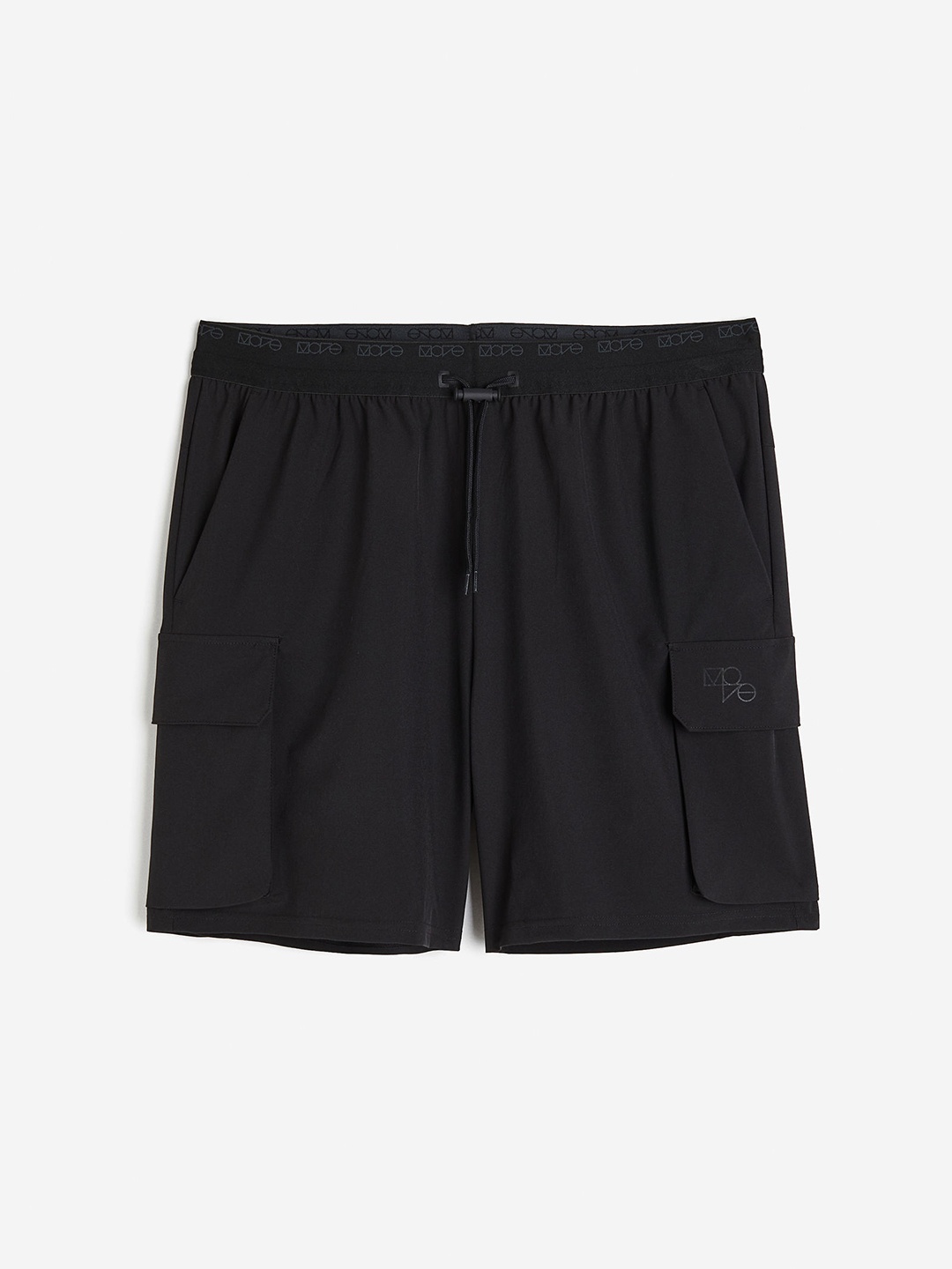 

H&M Men DryMove Cargo Sports Shorts, Black