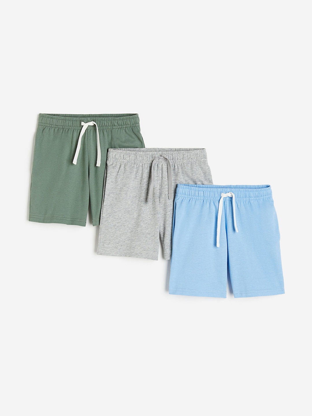 

H&M Boys 3-Pack Cotton Shorts, Green