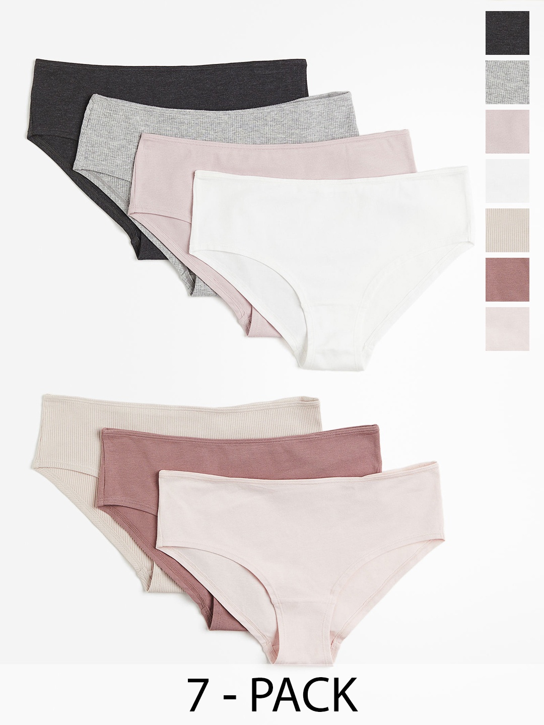 

H&M Women 7-Pack Hipster Briefs, Pink