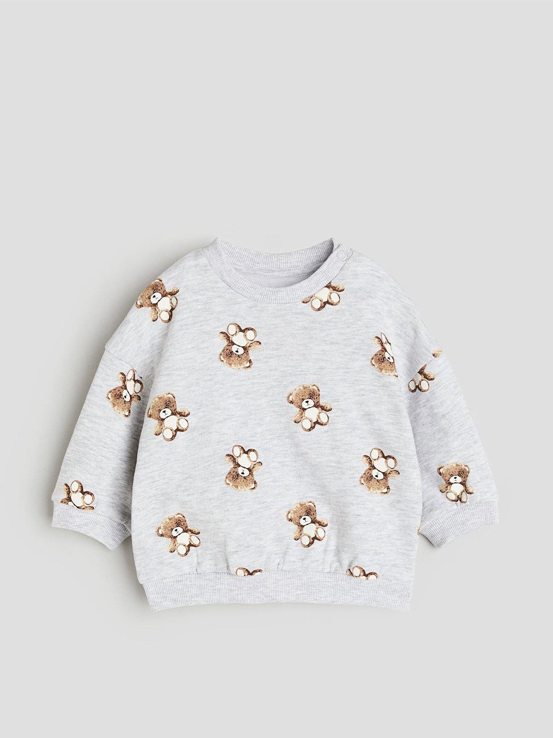 

H&M Boys Printed Cotton Sweatshirt, Grey