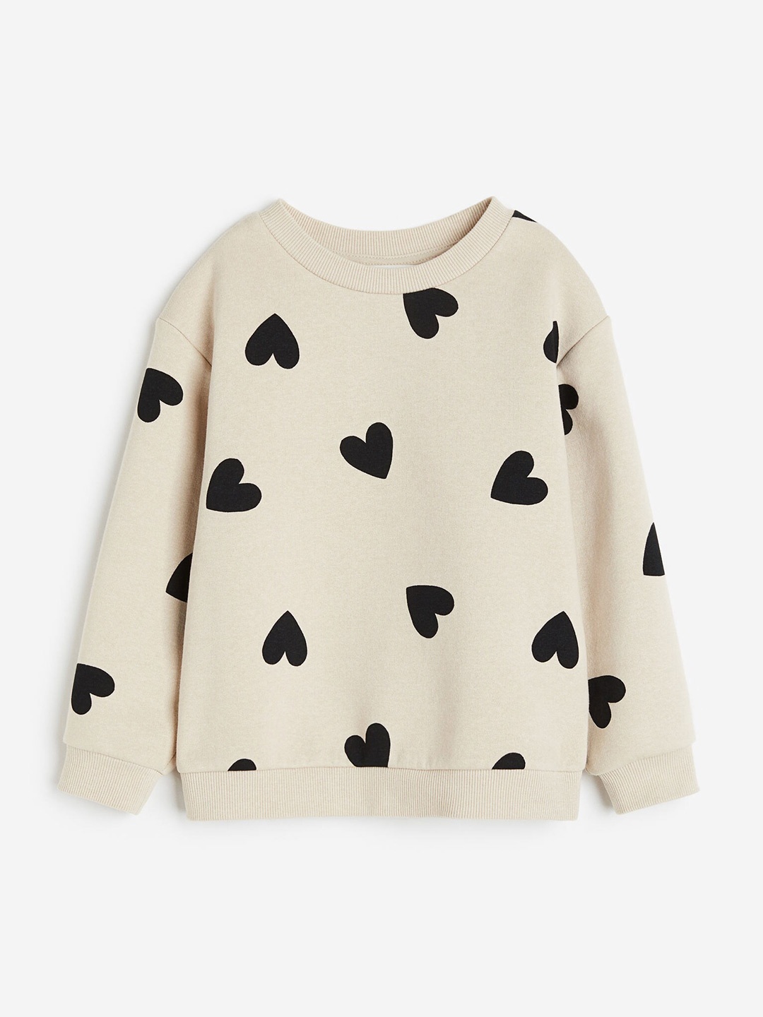 

H&M Girls Printed Round Neck Sweatshirts, Beige