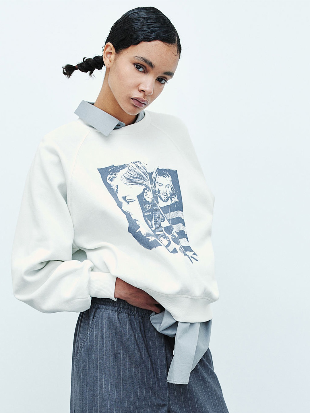 

H&M Graphic Printed Sweatshirts, White